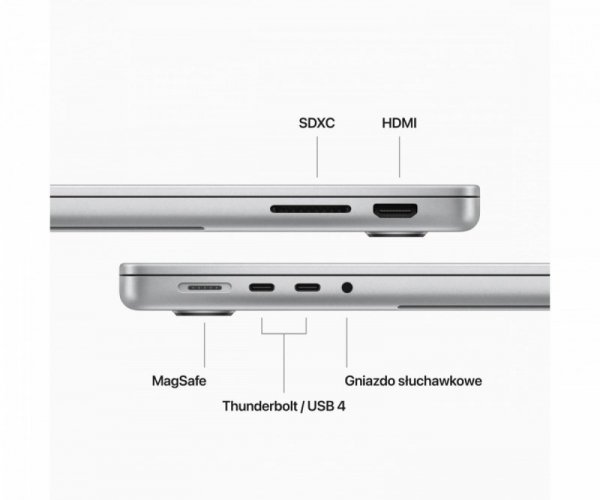 Apple MacBook Pro 14,2 cali: M3 8/10, 8GB, 1TB - Srebrny