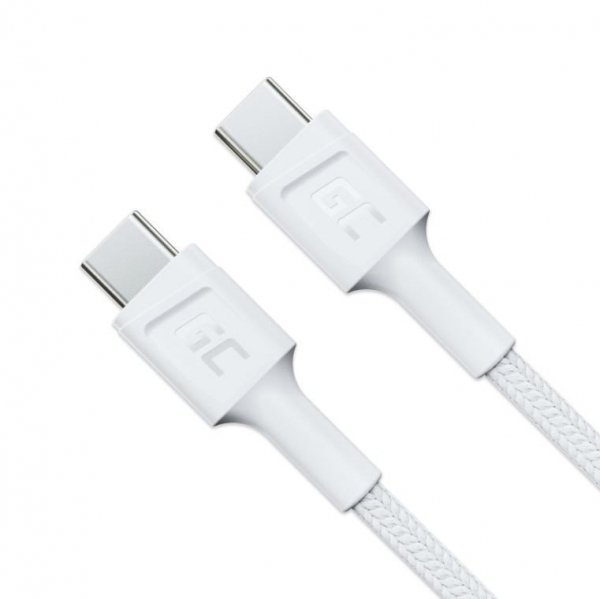 Green Cell Kabel PowerStream USB-C do USB-C 2m, PD 60W, QC 3.0, biały