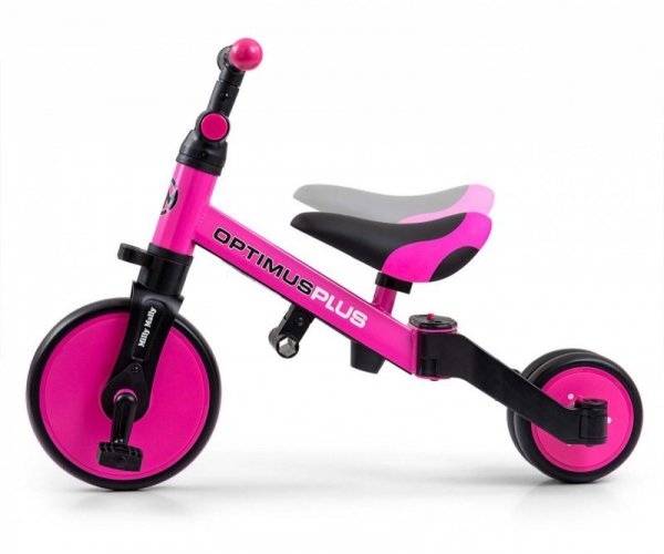 Milly Mally Rowerek Ride On - Bike 4w1 OPTIMUS PLUS Pink