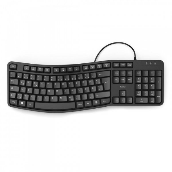 Hama Klawiatura EKC-400 przewodowa Ergonomiczna