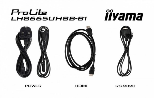 IIYAMA Monitor 86 cali LH8665UHSB-B1, 24/7, IPS, ANDROID 11, 4K, 800cd, iiSignage2, SDM, 2x HDMI, DP, 2x USB,2x 10W, RJ45, WiFi,