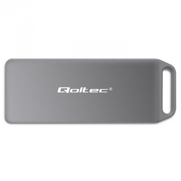 Qoltec Mini obudowa na dysk M.2 SSD | NVMe | PCIe | USB3.1 | Super speed10Gb/s | 2TB | Srebrna