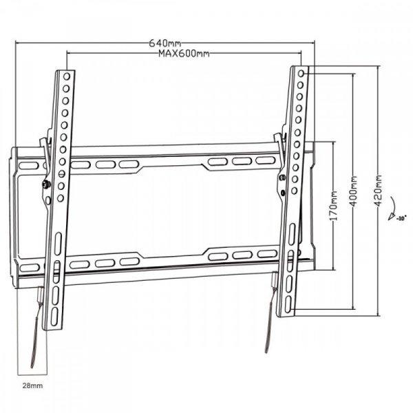 Maclean Uchwyt do TV 32-80&#039;&#039; 45kg MC-413 VESA 600x400