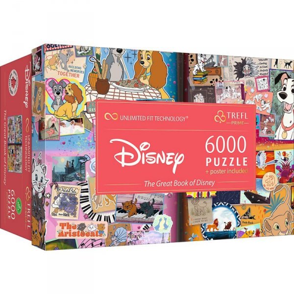 Trefl Puzzle 6000 elementów Disney Magical Book of Fairytales