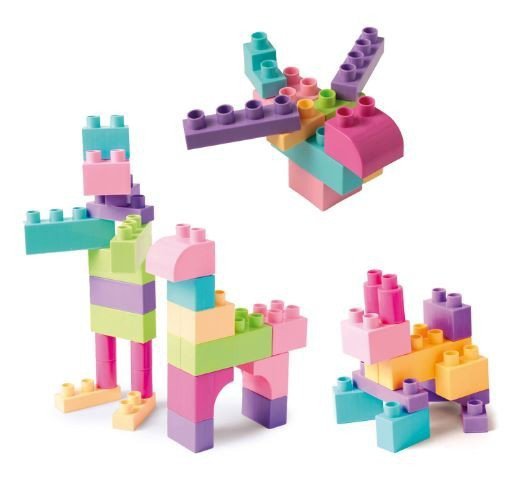 Wader Klocki 50 elementów Kids Blocks różowe