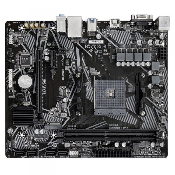 Gigabyte Płyta główna B450M K AM4 2DDR4 HDMI USB 3.2 M.2 uATX