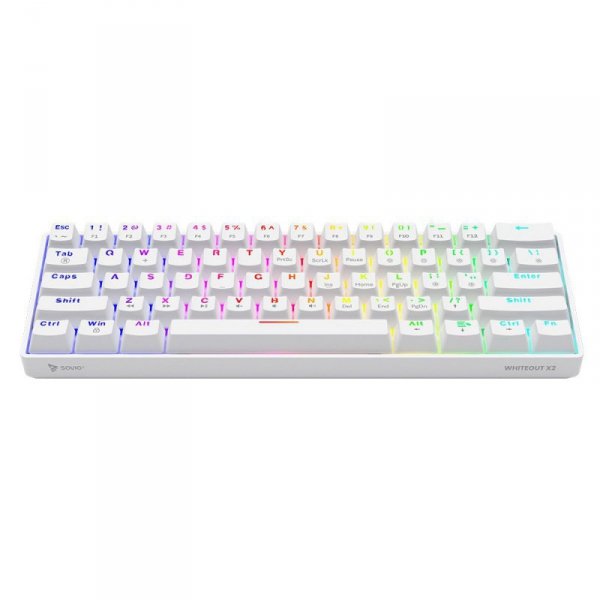 Savio Klawiatura mechaniczna WHITEOUT X2 OUTEMU Peach Silent, Hot Swap