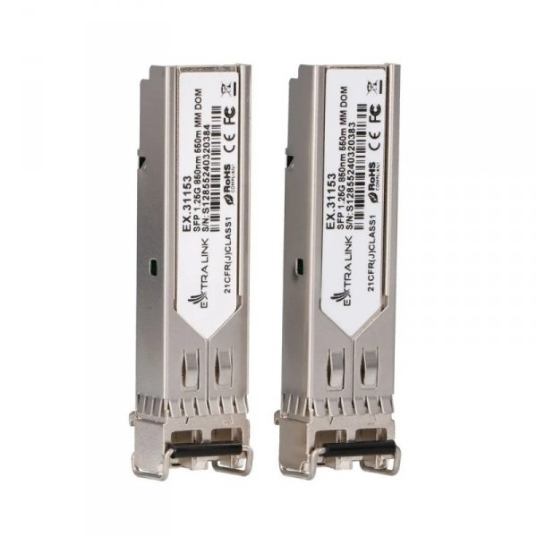 Extralink Moduł SFP 1.25G 2-pak 1,25Gbps, LC/UPC, 850nm, 550m, multi mode, DOM