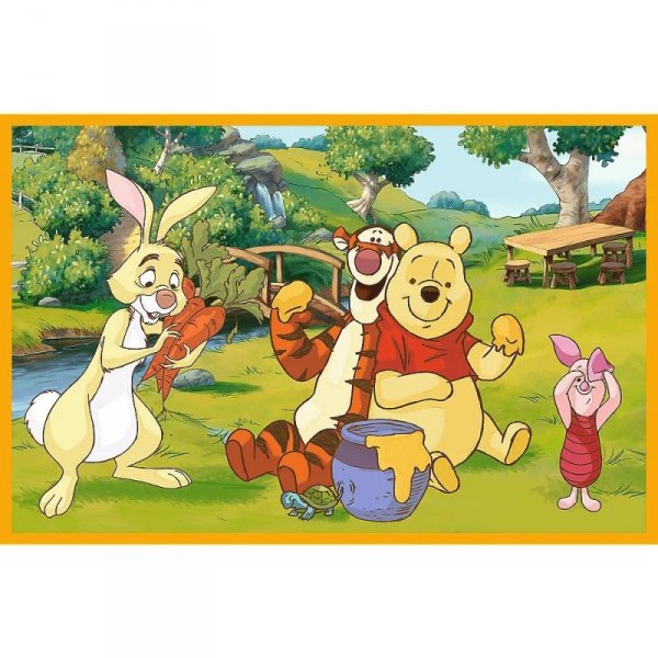 Trefl Puzzle 2x24 elementy Kubuś Puchatek Dzień w ogrodzie