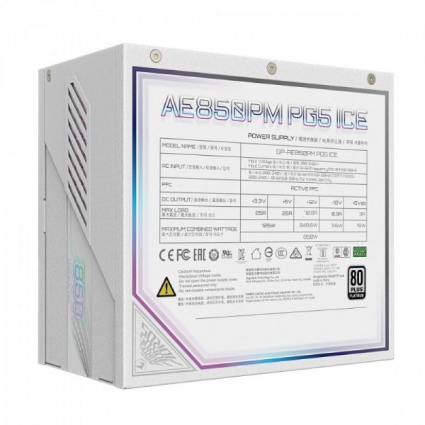 Gigabyte Zasilacz modularny GP-AE850PM PG5 ICE
