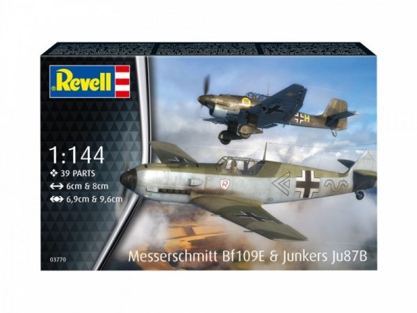 Revell Model plastikowy Samolot ME BF109E & Junkers JU87B 1/144