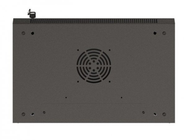 Lanberg Szafa instalacyjna rack wisząca 19&quot; 4U 540x350 czarna drzwi   przeszklone ( flat pack)