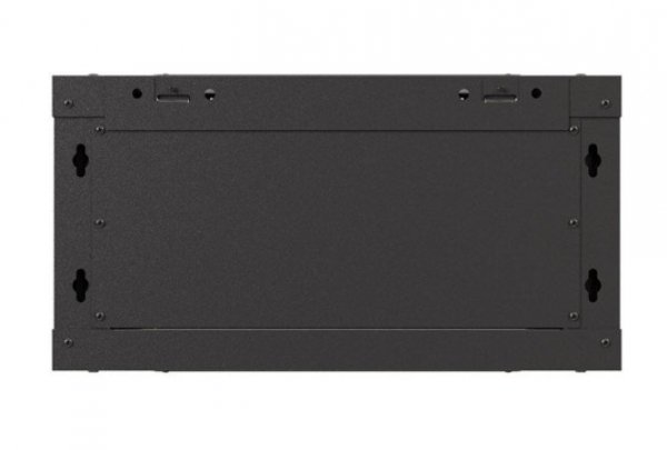 Lanberg Szafa instalacyjna rack wisząca 19&quot; 4U 540x350 czarna drzwi   przeszklone ( flat pack)