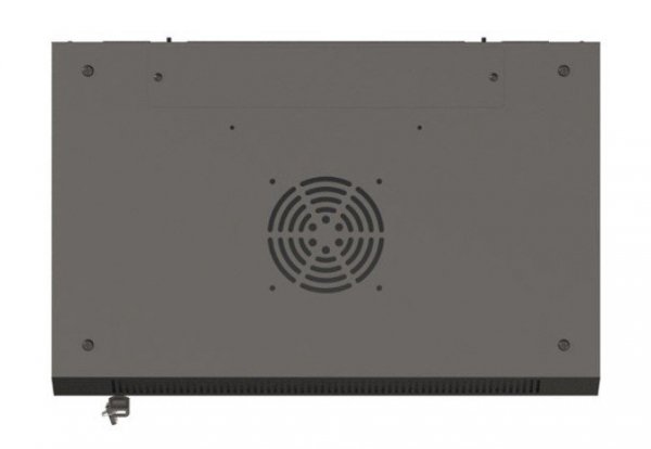 Lanberg Szafa instalacyjna rack wisząca 19&quot; 4U 540x350 czarna drzwi   przeszklone ( flat pack)
