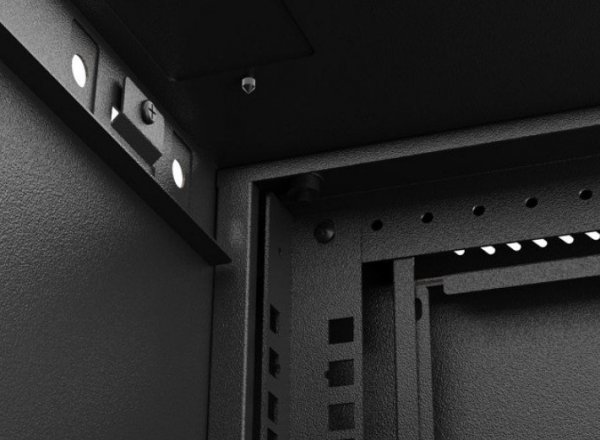 Lanberg Szafa instalacyjna rack wisząca 19&quot; 4U 540x350 czarna drzwi   przeszklone ( flat pack)