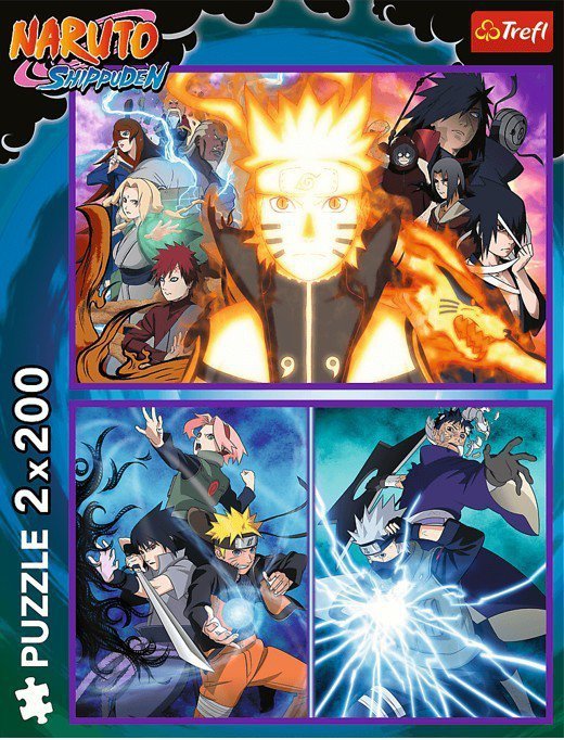 Trefl Puzzle 2x200 elementów Naruto Ninja z Wioski Ukrytego Liścia