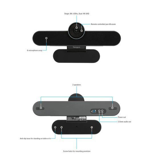Targus Kamera internetowa All-in-One 4K Video Conference System AEM350EUZ