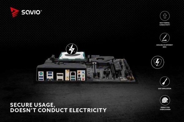 Savio Pasta termoprzewodząca Glacier 13,5 W/mK, 1g TG-03