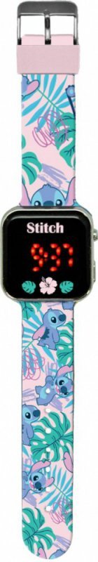 Kids Euroswan Zegarek LED z kalendarzem Stitch