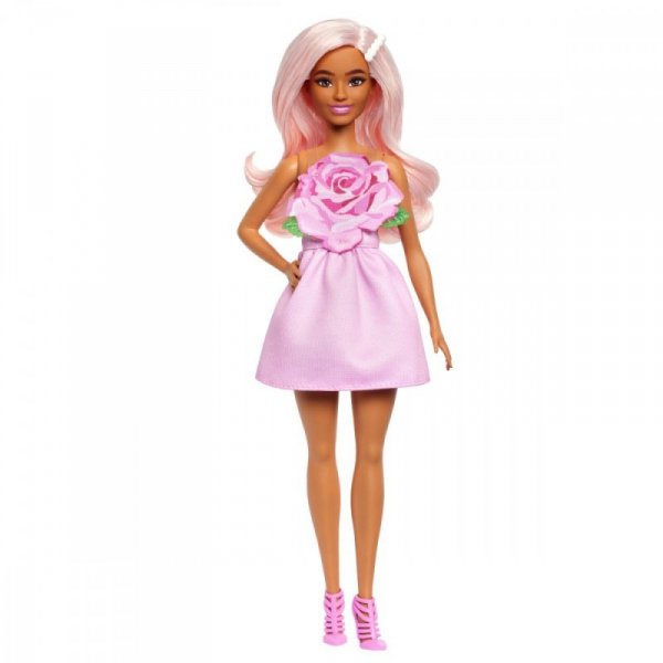 Mattel Lalka Barbie Fashionistas Blondynka w różowej sukience