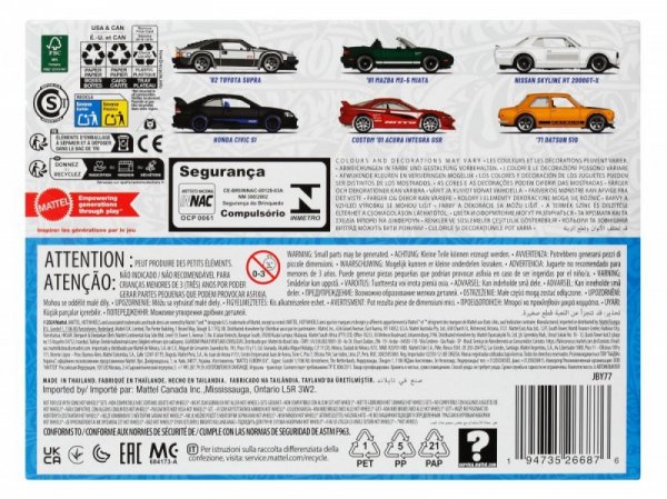Hot Wheels Samochody Streets of Japan 1:64 6-pak