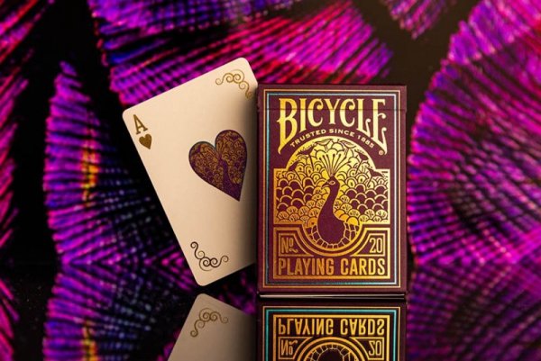 Bicycle Karty Peacock Purple