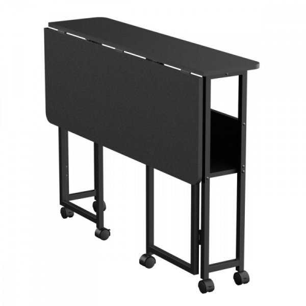 Maclean Składane biurko stolik MC-126 B blat 100x58 cm, max 50kg Czarne
