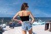 Merribel Sommertop Black Letní top
