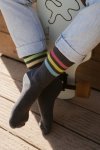 More 082 007 proužky melanžovo-šedé Pánské ponožky