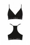 PS008 TOP black sportowy biustonosz bawełniany