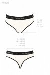 PS008 PANTIES white stringi bawełniane