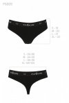 PS009 PANTIES black stringi bawełniane