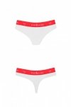 PS009 PANTIES white stringi bawełniane