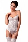 MARCELLE CORSET Biały gorset koronkowy