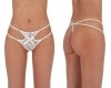 ROSCA THONG Białe otwarte stringi