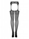 Bielizna-Garter stockings S314 czarny  S/M/L