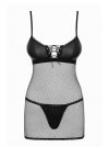 Bielizna-Redella koszulka i stringi czarna  S/M