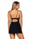 Bielizna-Luvae babydoll i stringi Czarny  XS/S