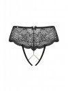 Bielizna-Pearlove figi czarne  XS/S