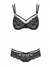 Bielizna-860-SET-1 komplet 2-częściowy czarny  S/M