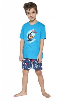 Cornette Shark 789/90 tyrkysové Chlapecké pyžamo