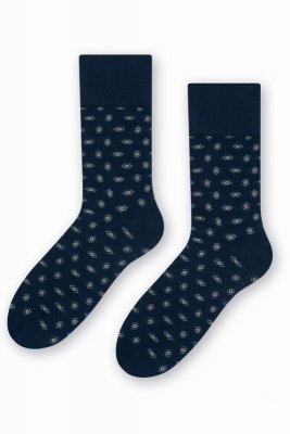 Steven 056 158 vzor tmavě modré Pánské ponožky