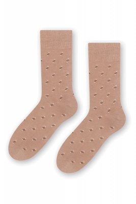 Steven 056 212 vzor béžové Pánské ponožky