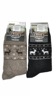 GNG 5575 Thermo Wool Renifery (sobi) Pánské ponožky