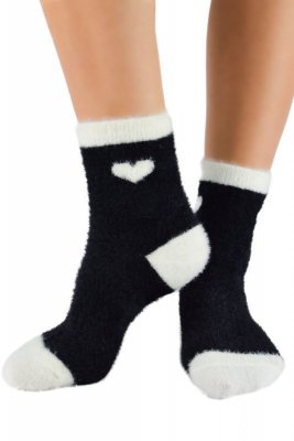 Noviti SB 033 W 02 srdce černé Dámské ponožky