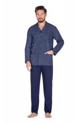 Regina 444 tmavě modré Pánské pyžamo