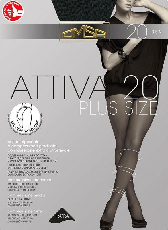 Omsa Attiva 20 den plus punčochové kalhoty