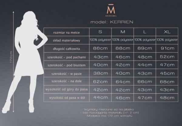 Merribel Kerrien Grey Šaty
