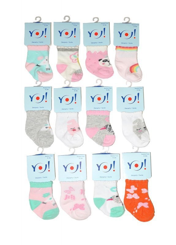 YO! SKC Baby Girl 0-9 m-cy A'6 Ponožky