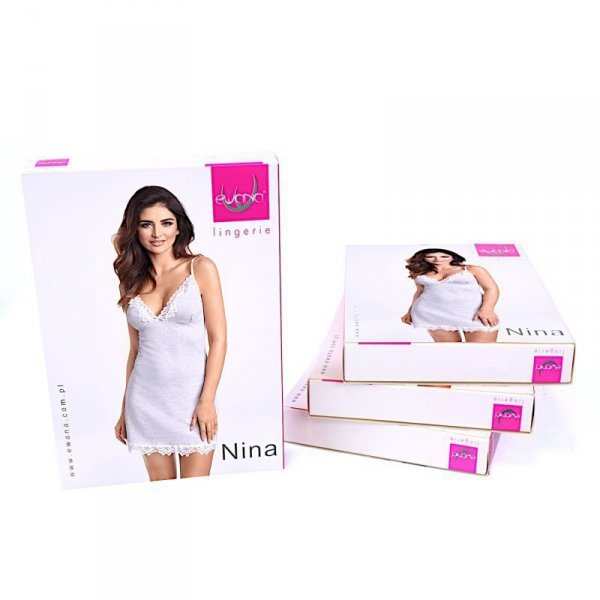 Ewana Nina šedá Noční košilka